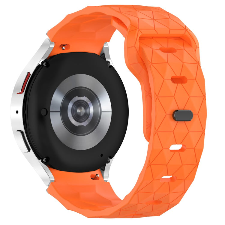 Samsung Galaxy Watch 20mm Silicone Watch Band Football Pattern - Orange#serie_5