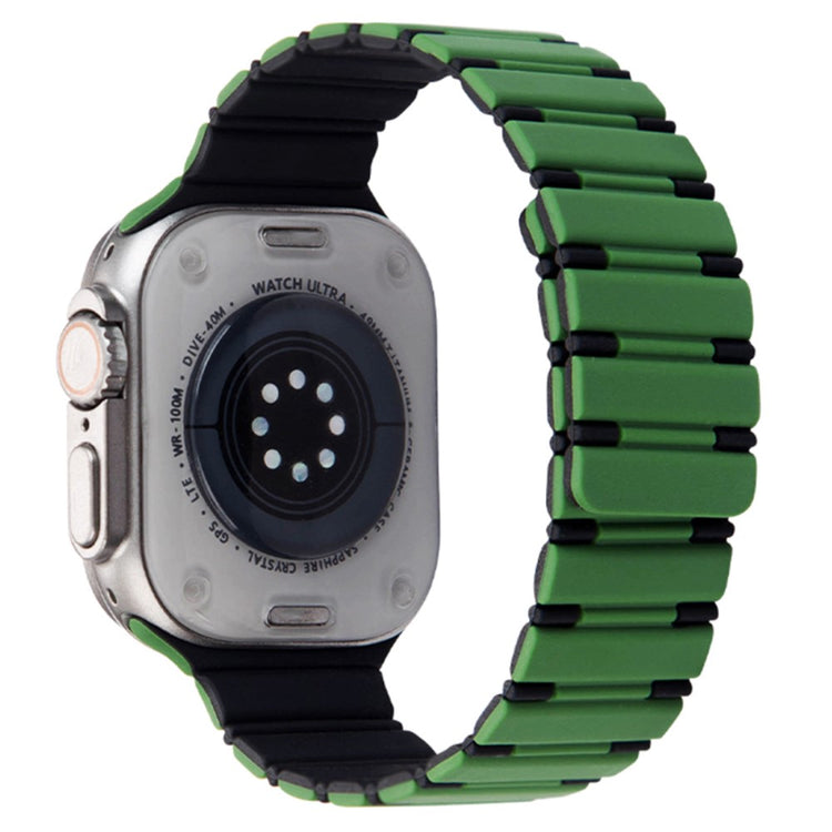 Apple Watch Series 49mm - 45mm - 44mm - 42mm Magnetic Smartwatch Band - Green+Black#serie_10