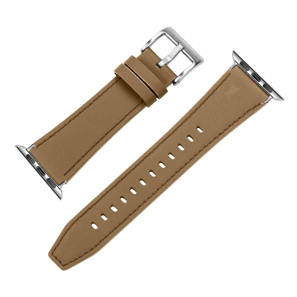 Apple Watch Series 49mm - 45mm - 44mm - 42mm Genuine Leather Watch Band - Light Brown#serie_3