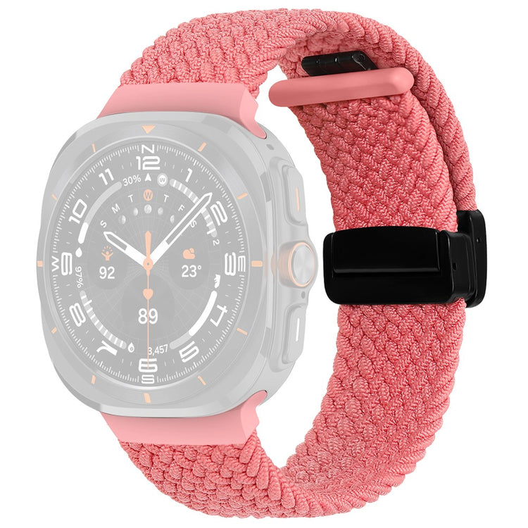 Samsung Galaxy Watch Ultra 47mm Braided Wrist Band Magnetic Folding Buckle Watch Strap - Pink#serie_3