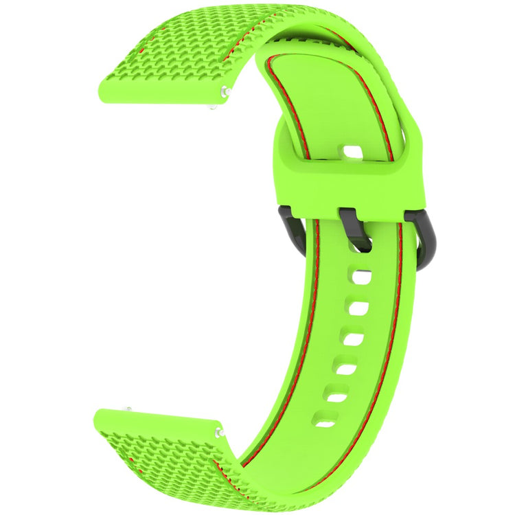 Samsung Galaxy Watch3 45mm / Garmin Forerunner 265 / Venu 3 Stitching Line Silicone Watch Band 22mm Wrist Strap - Lime#serie_6