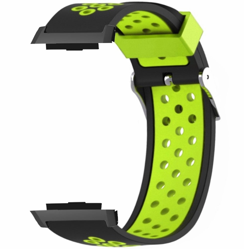 Xiaomi Watch H1 Soft Silicone Adjustable Watch Strap Breathable Watchband - Black+Green#serie_4