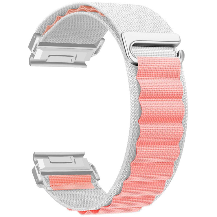 Garmin Fenix 7X Pro / 7X Watch Band 26mm Quick Release C Buckle Nylon Watch Strap - White+Pink#serie_2