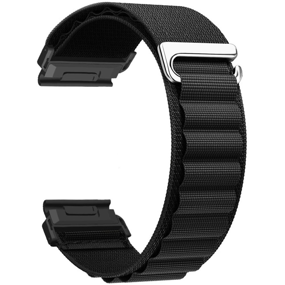 Garmin Fenix 7X Pro / 7X Watch Band 26mm Quick Release C Buckle Nylon Watch Strap - Black#serie_6