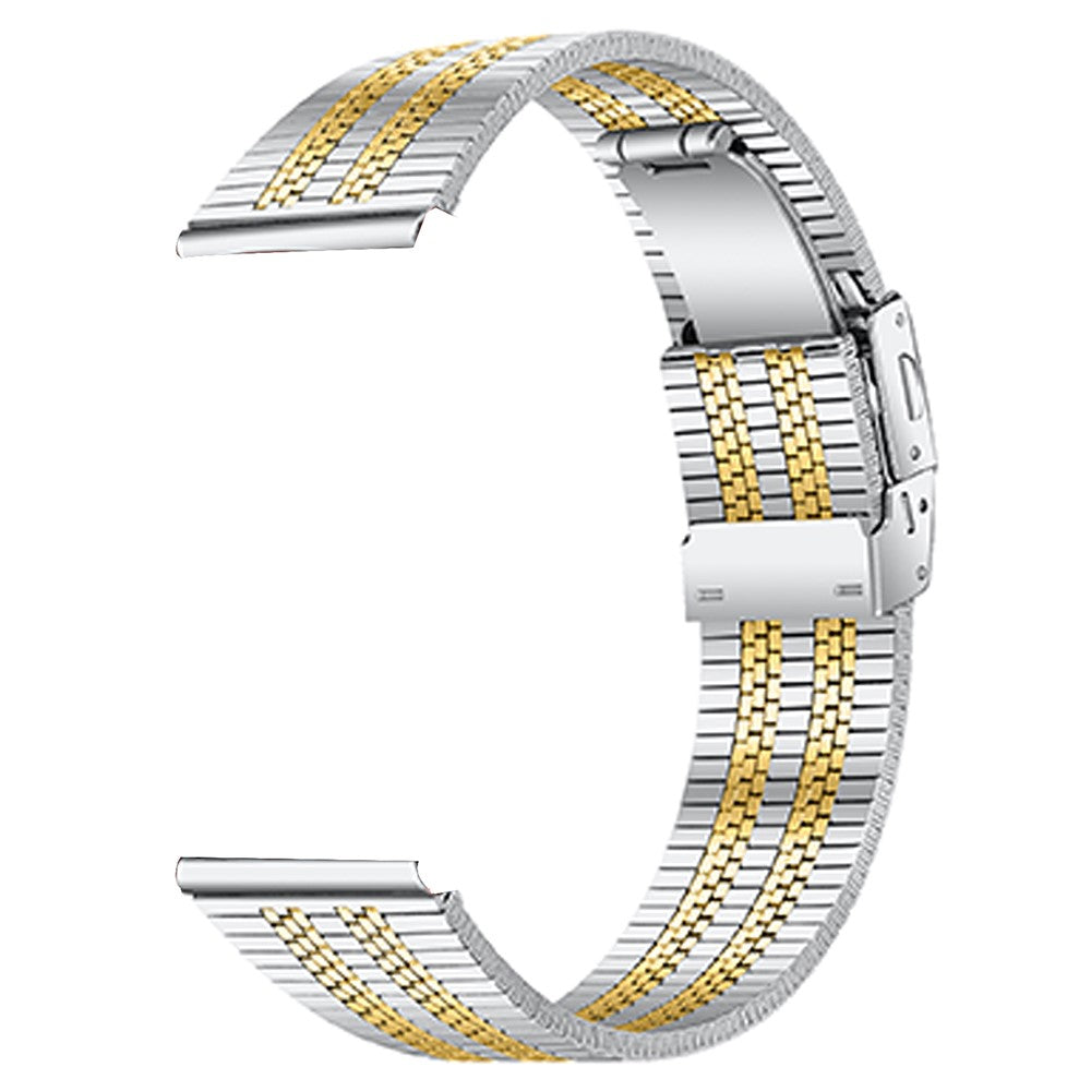 Fossil Gen 5 Carlyle HR Watch Band Five-Bead 316L Stainless Steel Wrist Strap - Silver Gold#serie_2