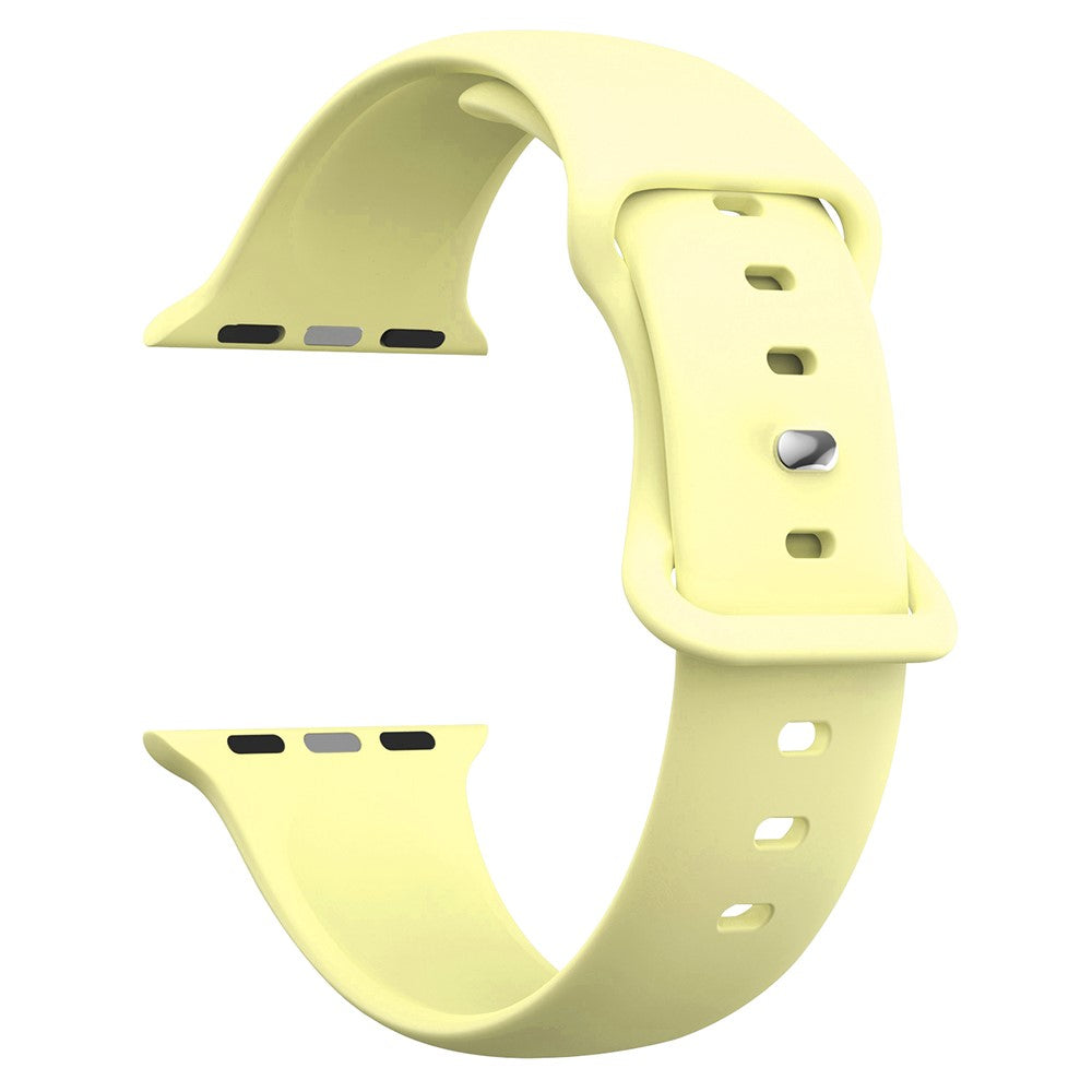 Apple Watch Series 49mm - 45mm - 44mm - 42mm Strap Breathable Silicone Watch Band - Light Yellow#serie_1