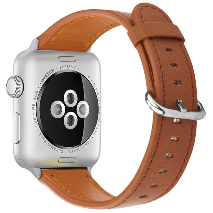 Apple Watch Series 41mm - 40mm - 38mm Genuine Cow Leather Strap - Brown#serie_5