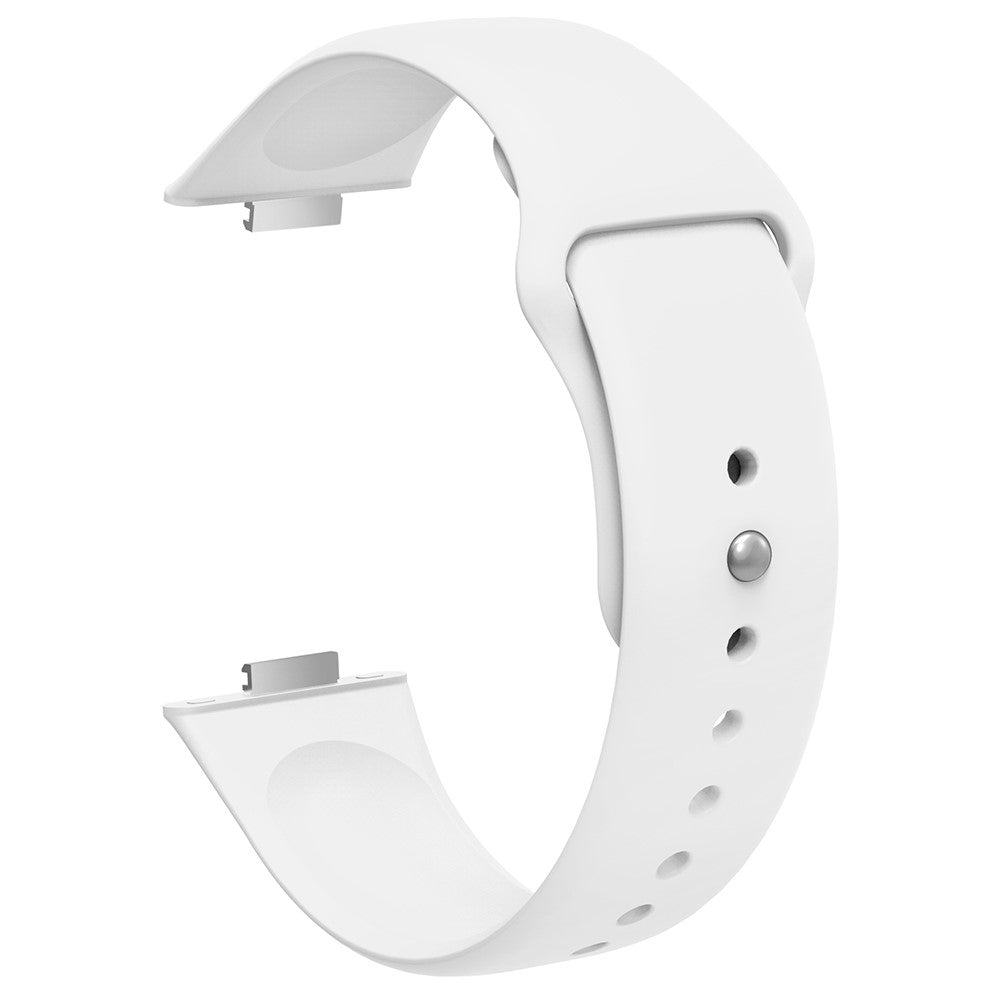 Huawei Watch Fit 3 Replacement Strap Silicone Watch Band with Silver Buckle - White#serie_2