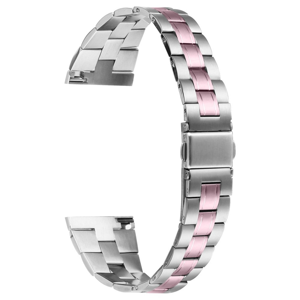 TicWatch Pro 2018 Lines Design Stylish Stainless Steel Band Smartwatch Wrist Strap - Silver+Rose Pink#serie_4