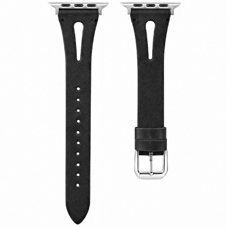 KALEBOL Apple Watch Series 49mm - 45mm - 44mm - 42mm Genuine Cow Leather Strap - Black#serie_3