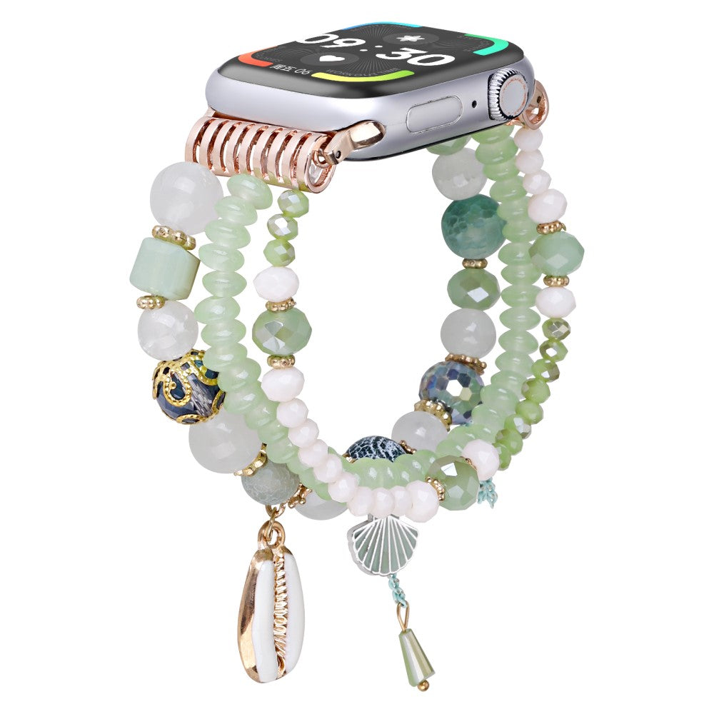 Apple Watch Series 41mm - 40mm - 38mm Shell Beads Bands Three Rows - Green#serie_3