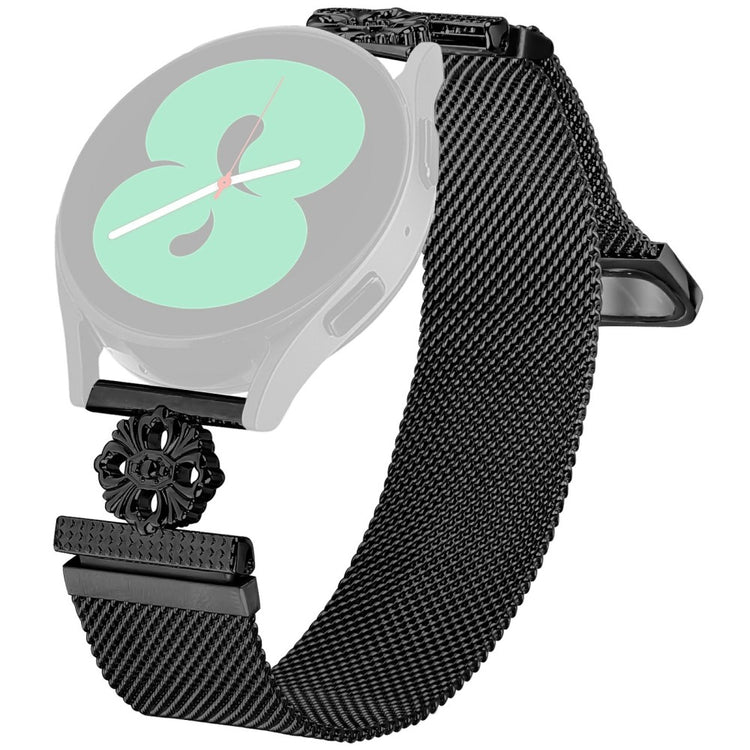 Garmin Instinct 2S Milanese Band Flower Stainless Steel Magnetic Mesh Watch Strap - Black#serie_1