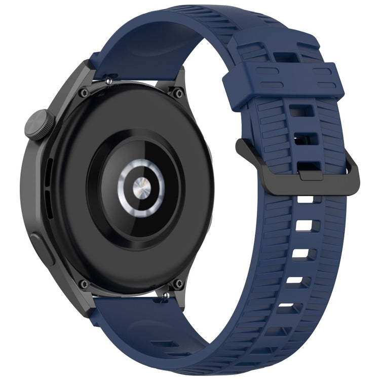 KALEBOL 22mm Silicone Strap for Huawei Watch 4 / 4 Pro / GT 4 46mm Tire Texture Watch Band - Navy Blue#serie_4