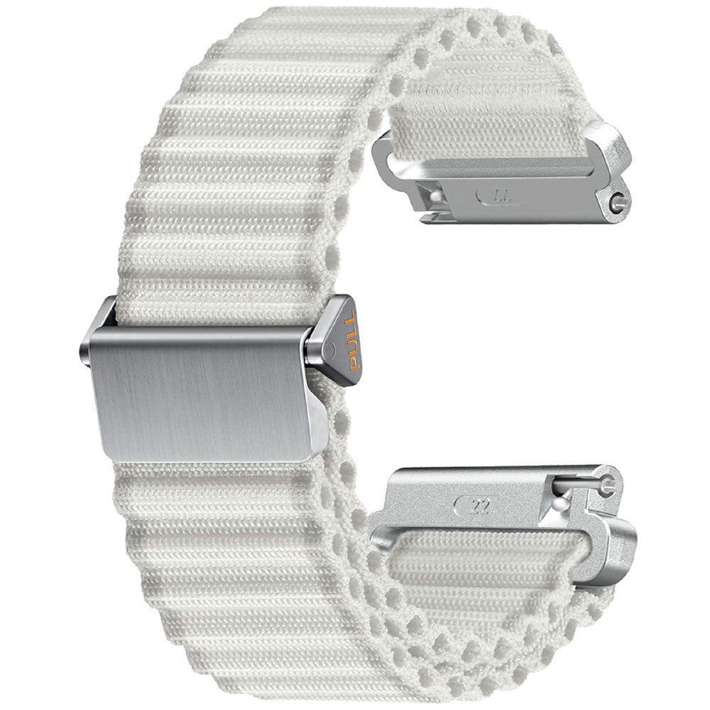 Huawei Watch GT 4 41mm / Garmin Venu 3S Watch Strap 18mm Wave Design Nylon Wrist Band - White#serie_2