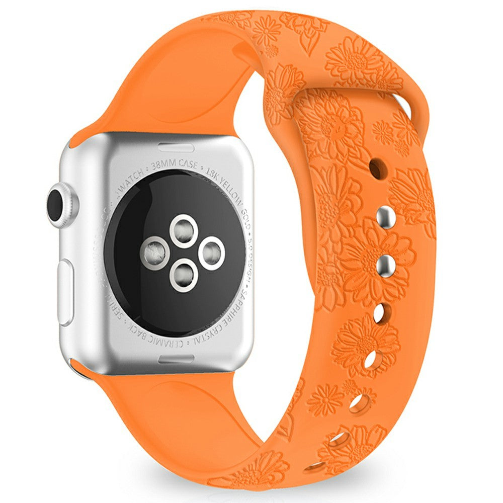 Silicone Strap for Apple Watch Series 41mm - 40mm - 38mm - Sunflower Orange#serie_10