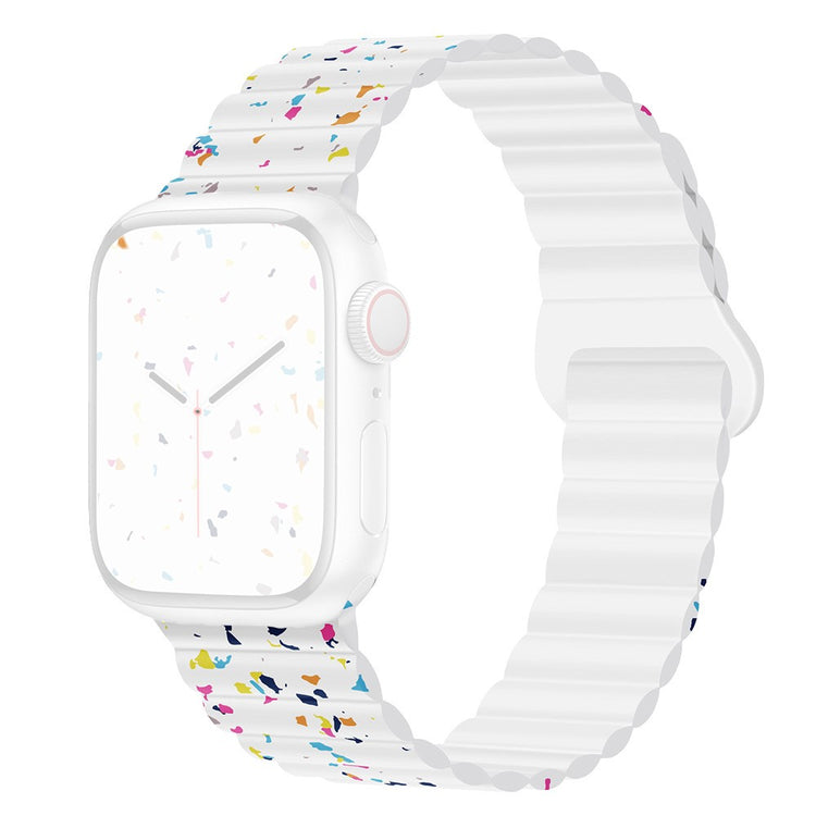 Magnetic Silicone Strap Apple Watch Series 49mm - 45mm - 44mm - 42mm - White#serie_1