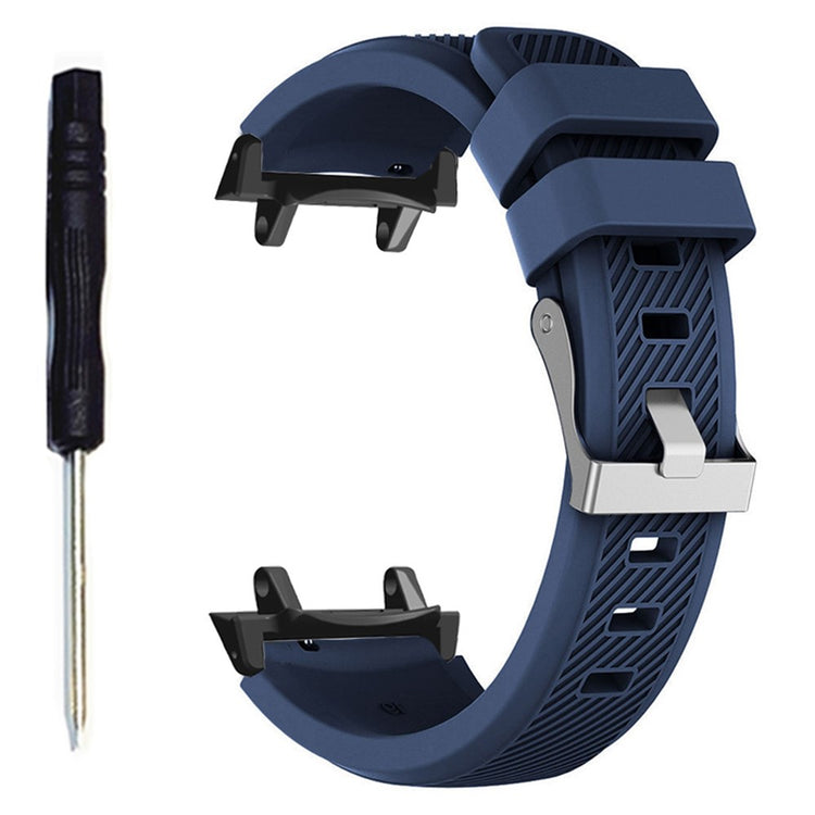 Huami Amazfit T-Rex 3 Replacement Strap Twill Texture Soft Silicone Watch Band with Connector, Screwdriver - Midnight Blue#serie_3