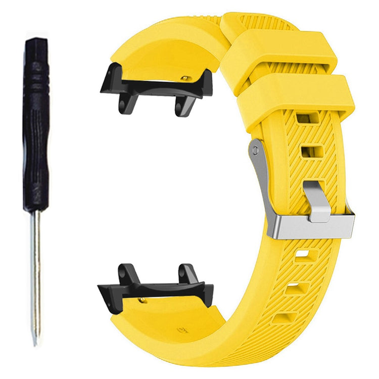 Huami Amazfit T-Rex 3 Replacement Strap Twill Texture Soft Silicone Watch Band with Connector, Screwdriver - Yellow#serie_7