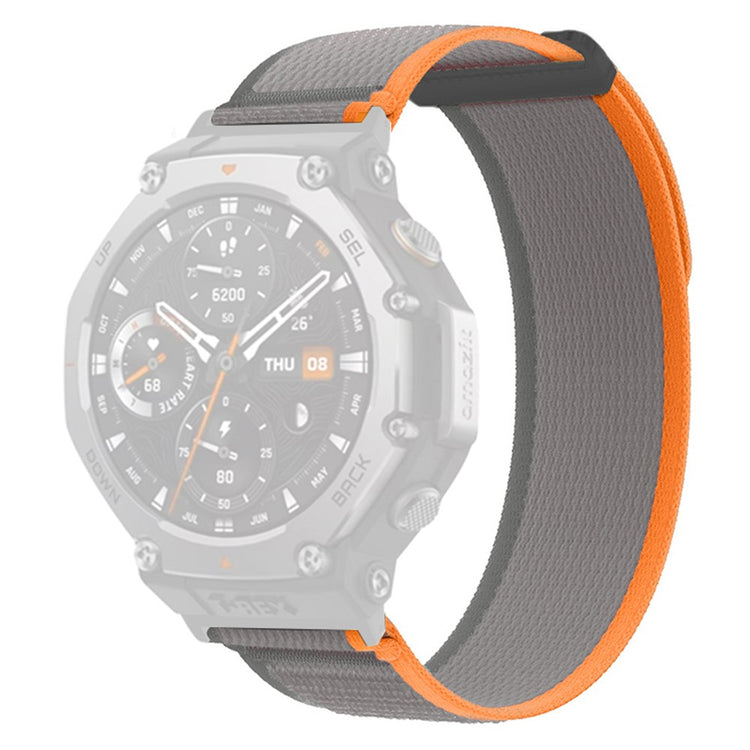 Huami Amazfit T-Rex 3 Watch Strap Nylon Loop Adjustable Wrist Band with Connector - Orange / Grey#serie_1