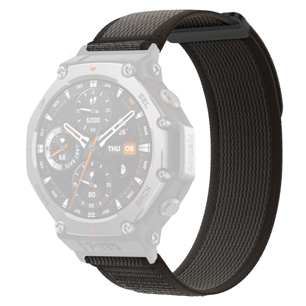 Huami Amazfit T-Rex 3 Watch Strap Nylon Loop Adjustable Wrist Band with Connector - Black#serie_4