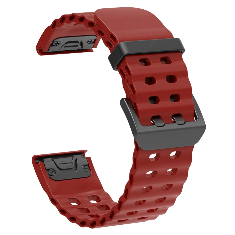 22mm Silicone Strap Garmin Fenix 8 47mm / Fenix E 47mm / Quatix 7 Pro Multiple Holes Watchband - Wine Red#serie_5