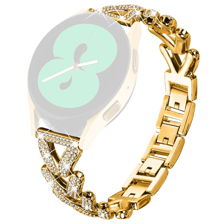 Metal Twisted Watch Band Rhinestone Decor Garmin Approach S40 / Forerunner 158 Watch Strap - Gold#serie_2