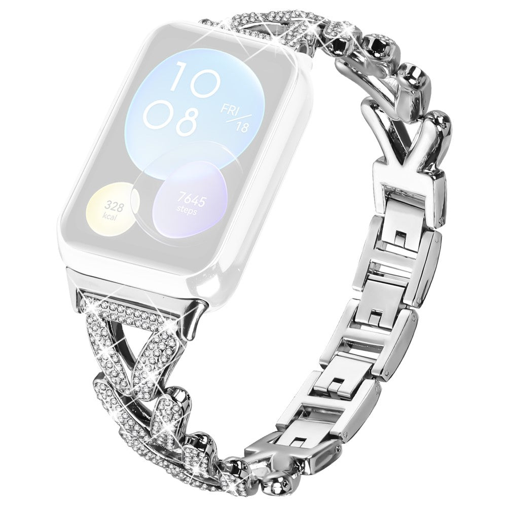 Metal Twisted Watch Band Rhinestone Decor Xiaomi Smart Band 8 Pro Watch Strap - Silver#serie_1