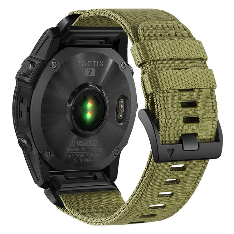 22mm Canvas Nylon Strap Garmin Fenix 8 47mm / Fenix E 47mm / Quatix 7 Pro Quick Release Universal Watch Band - Army Green#serie_3