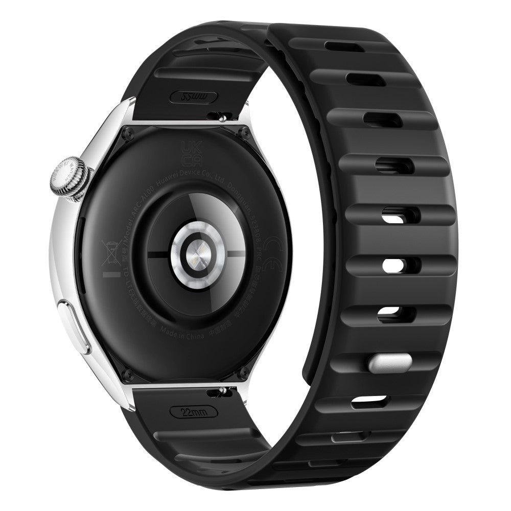 22mm Magnetic Strap Huawei Watch GT 5 Pro 46mm / GT 5 46mm / GT 4 46mm Silicone Watch Band - Black#serie_2