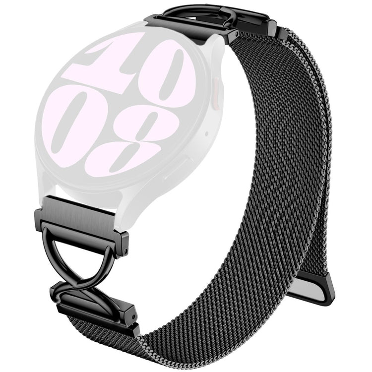 Samsung Galaxy Watch Active Milanese Band Electroplated Stainless Steel Magnetic Watch Strap with X-Shaped Connector - Black#serie_1