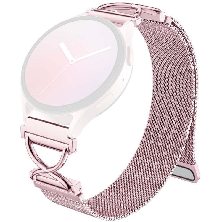 Samsung Galaxy Watch Active Milanese Band Electroplated Stainless Steel Magnetic Watch Strap with X-Shaped Connector - Rose Pink#serie_3