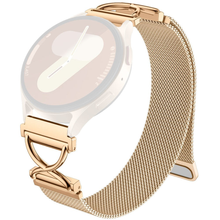 Samsung Galaxy Watch Active Milanese Band Electroplated Stainless Steel Magnetic Watch Strap with X-Shaped Connector - Rose Gold#serie_4
