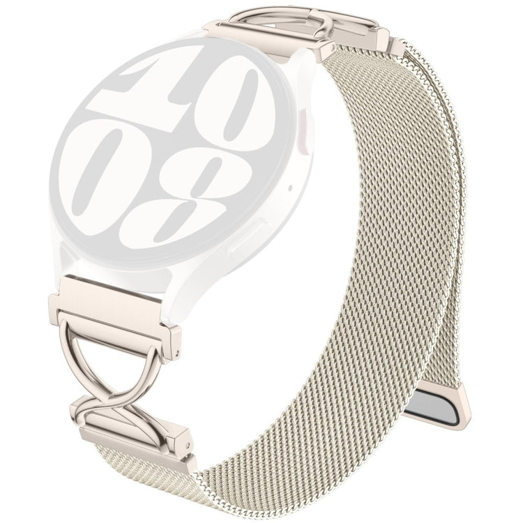 Samsung Galaxy Watch Active Milanese Band Electroplated Stainless Steel Magnetic Watch Strap with X-Shaped Connector - Starlight#serie_6