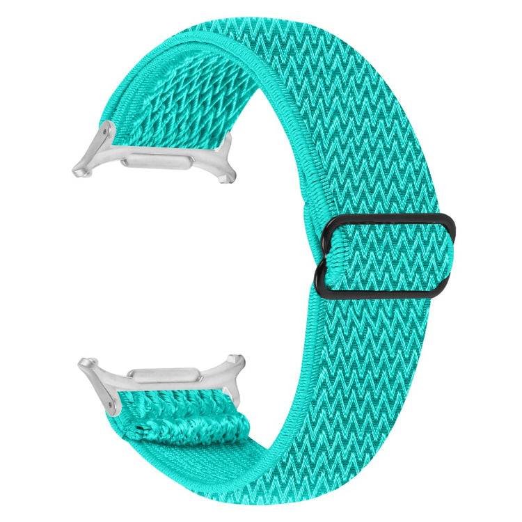 Samsung Galaxy Watch Ultra 47mm Nylon Watch Band Adjustable Elastic Wrist Strap with Silver Connector - Mint Green#serie_2