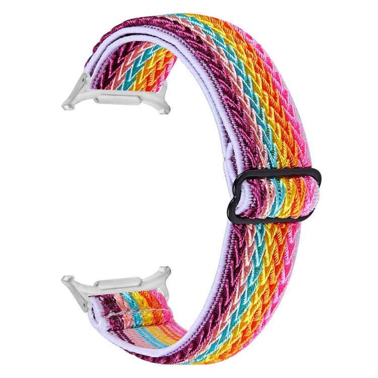 Samsung Galaxy Watch Ultra 47mm Nylon Watch Band Adjustable Elastic Wrist Strap with Silver Connector - Multi-color#serie_3
