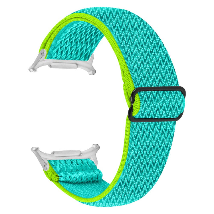 Samsung Galaxy Watch Ultra 47mm Nylon Watch Band Adjustable Elastic Wrist Strap with Silver Connector - Yellowgreen#serie_6