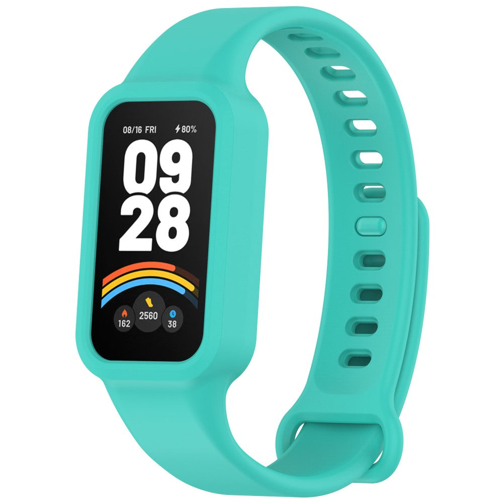 Xiaomi Smart Band 9 Active / Redmi Band 3 Watch Band Soft Silicone Strap with Watch Case - Teal#serie_9