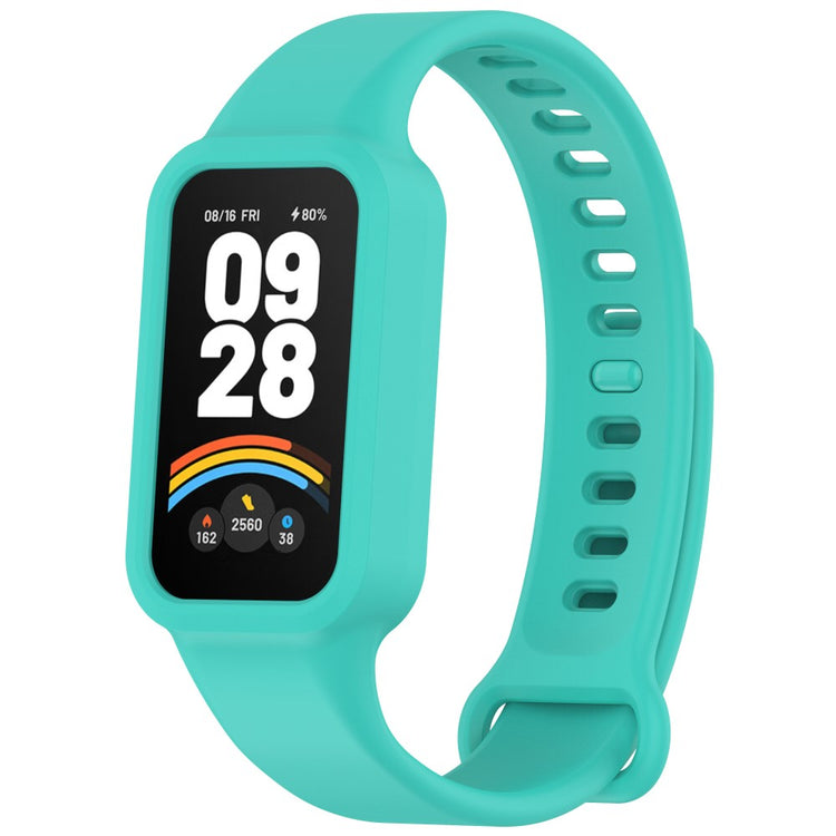 Xiaomi Smart Band 9 Active / Redmi Band 3 Watch Band Soft Silicone Strap with Watch Case - Teal#serie_9