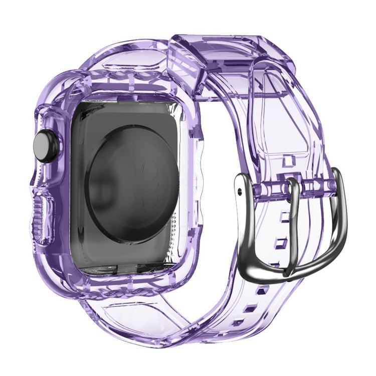 Apple Watch Series 10 46mm Watch Case with Band Wave Pattern Integrated Watch Strap Flexible Adjustable - Purple#serie_2