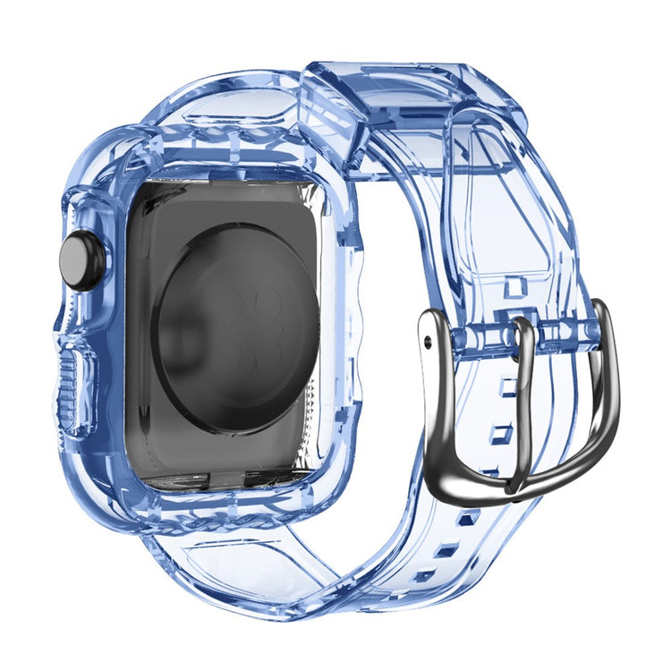 Apple Watch Series 10 46mm Watch Case with Band Wave Pattern Integrated Watch Strap Flexible Adjustable - Blue#serie_3