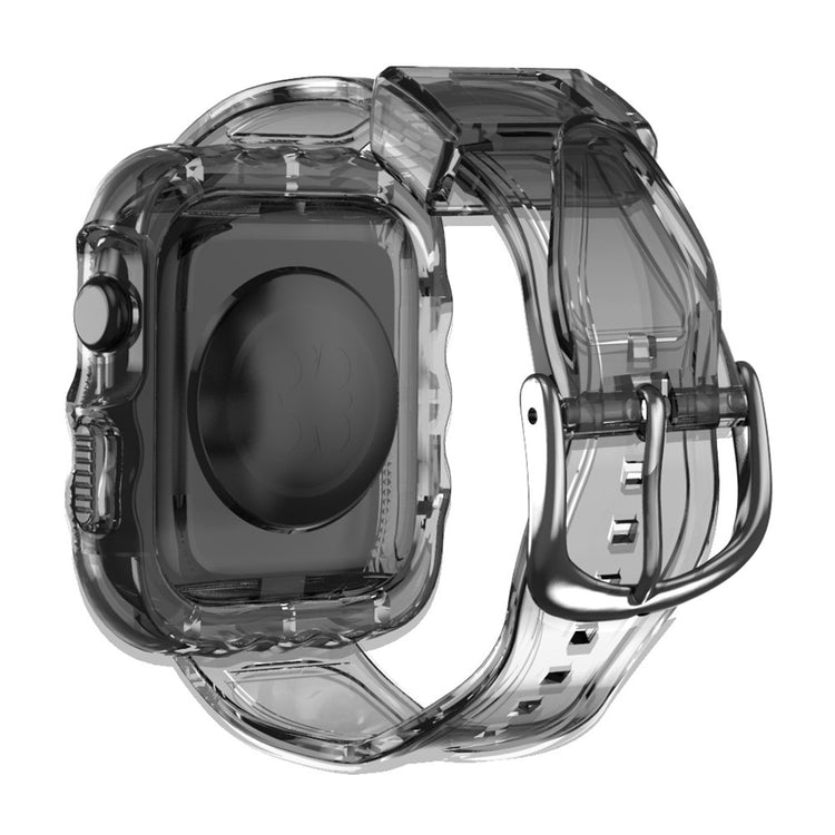 Apple Watch Series 10 46mm Watch Case with Band Wave Pattern Integrated Watch Strap Flexible Adjustable - Black#serie_4