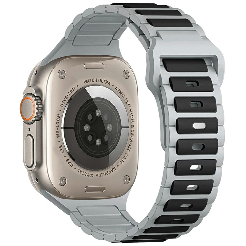 KALEBOL Silicone Watch Strap Apple Watch Series 10 46mm - Black + Grey#serie_6