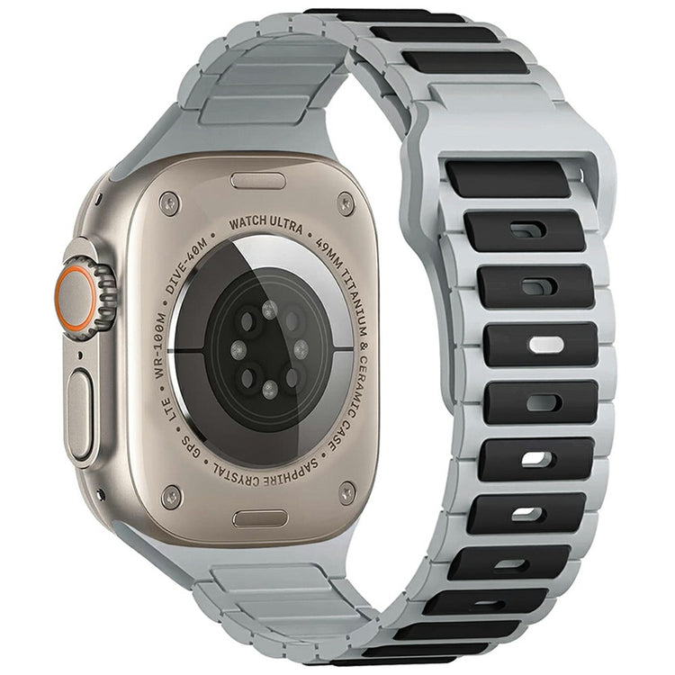 KALEBOL Silicone Watch Strap Apple Watch Series 10 46mm - Black + Grey#serie_6