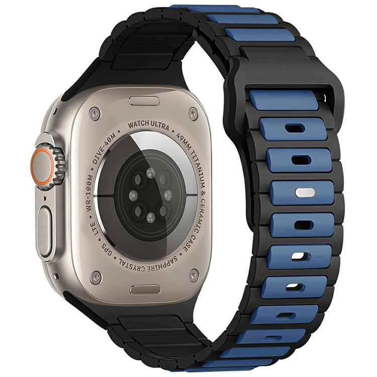 KALEBOL Silicone Watch Strap Apple Watch Series 10 46mm - Blue + Black#serie_10