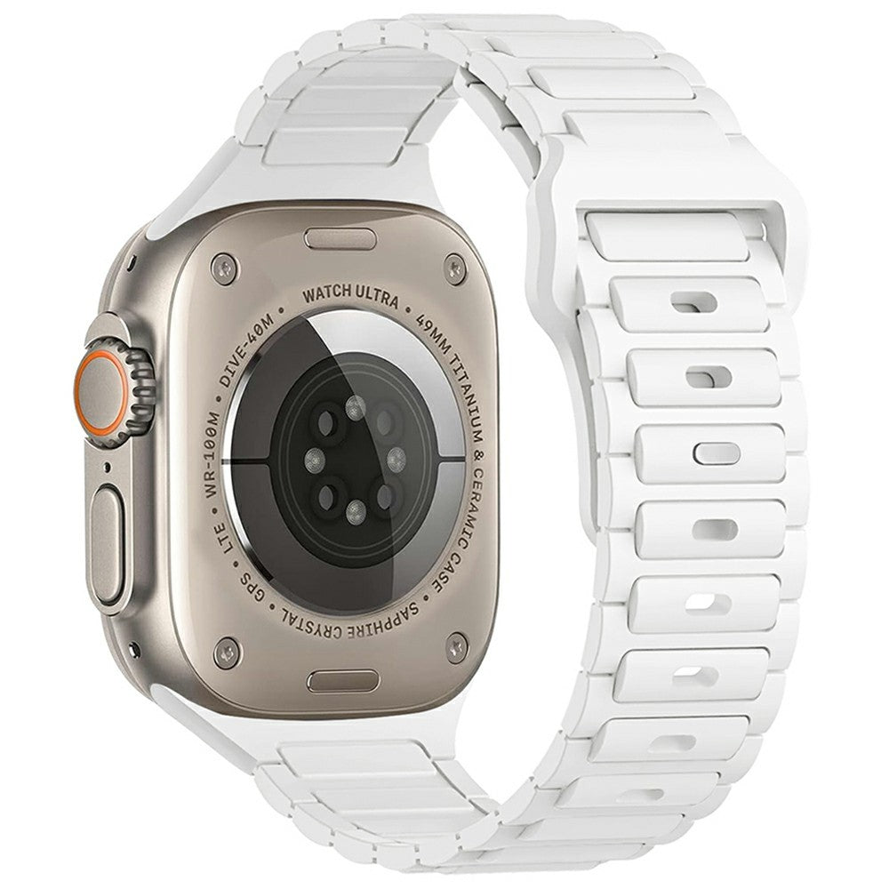 KALEBOL Watch Strap Apple Watch Series 10 46mm Three Bead Silicone Band - White#serie_3