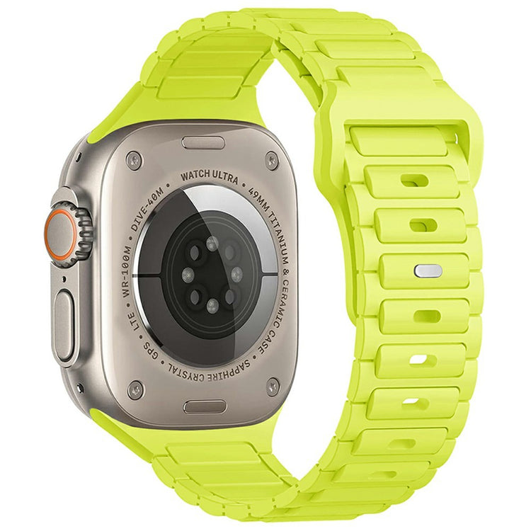 KALEBOL Watch Strap Apple Watch Series 10 46mm Three Bead Silicone Band - Fluorescent Green#serie_15