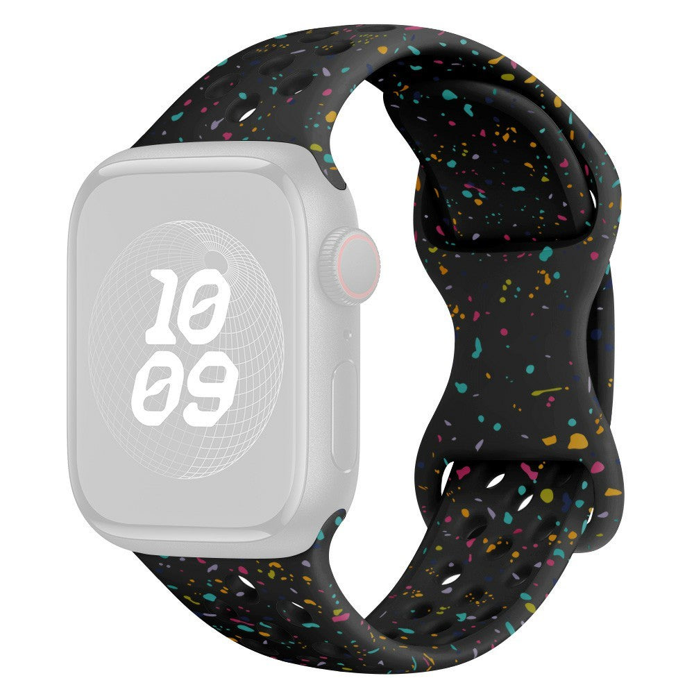 KALEBOL 20mm Silicone Strap Samsung Galaxy Watch6 / 5 Pro / 5 / GarminActive 5 Butterfly Clasp Watch Band - Black#serie_1