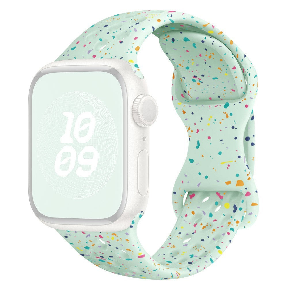 KALEBOL 20mm Silicone Strap Samsung Galaxy Watch6 / 5 Pro / 5 / GarminActive 5 Butterfly Clasp Watch Band - Mint Green#serie_4