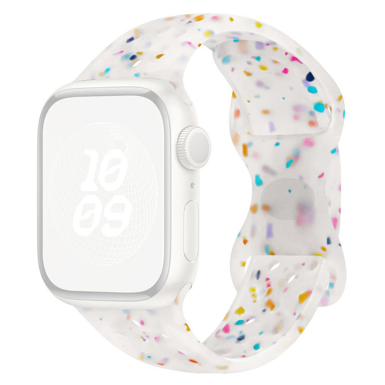 KALEBOL 20mm Silicone Strap Samsung Galaxy Watch6 / 5 Pro / 5 / GarminActive 5 Butterfly Clasp Watch Band - Transparent White#serie_7