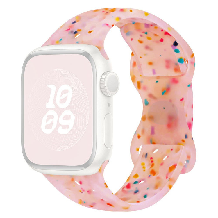KALEBOL 20mm Silicone Strap Samsung Galaxy Watch6 / 5 Pro / 5 / GarminActive 5 Butterfly Clasp Watch Band - Transparent Pink#serie_8